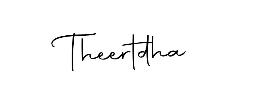 Theertdha stylish signature style. Best Handwritten Sign (Autography-DOLnW) for my name. Handwritten Signature Collection Ideas for my name Theertdha. Theertdha signature style 10 images and pictures png