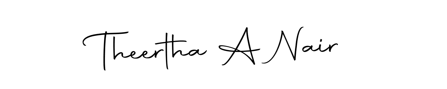 Design your own signature with our free online signature maker. With this signature software, you can create a handwritten (Autography-DOLnW) signature for name Theertha A Nair. Theertha A Nair signature style 10 images and pictures png