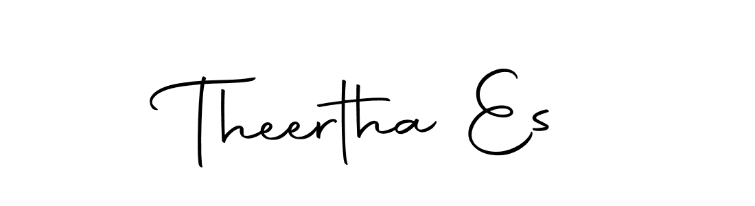 You should practise on your own different ways (Autography-DOLnW) to write your name (Theertha Es) in signature. don't let someone else do it for you. Theertha Es signature style 10 images and pictures png