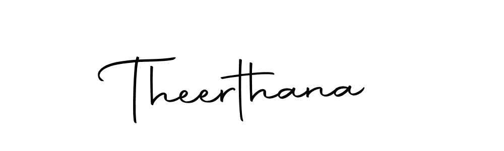 Use a signature maker to create a handwritten signature online. With this signature software, you can design (Autography-DOLnW) your own signature for name Theerthana. Theerthana signature style 10 images and pictures png