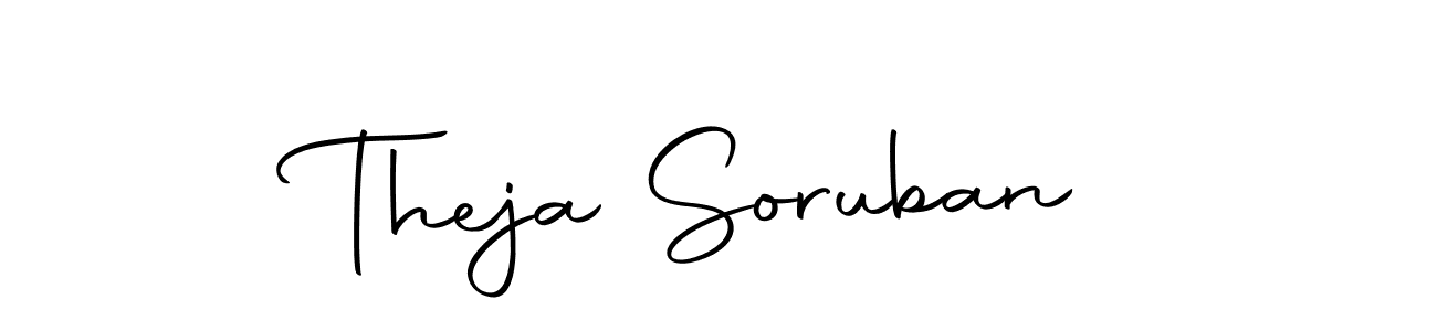 if you are searching for the best signature style for your name Theja Soruban. so please give up your signature search. here we have designed multiple signature styles  using Autography-DOLnW. Theja Soruban signature style 10 images and pictures png