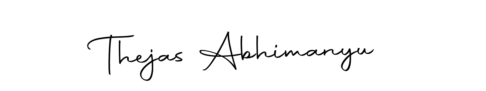 The best way (Autography-DOLnW) to make a short signature is to pick only two or three words in your name. The name Thejas Abhimanyu include a total of six letters. For converting this name. Thejas Abhimanyu signature style 10 images and pictures png