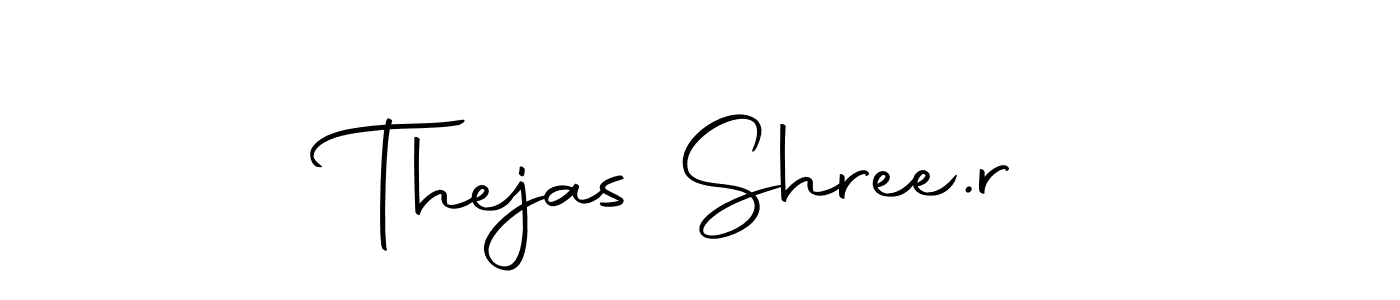 The best way (Autography-DOLnW) to make a short signature is to pick only two or three words in your name. The name Thejas Shree.r include a total of six letters. For converting this name. Thejas Shree.r signature style 10 images and pictures png