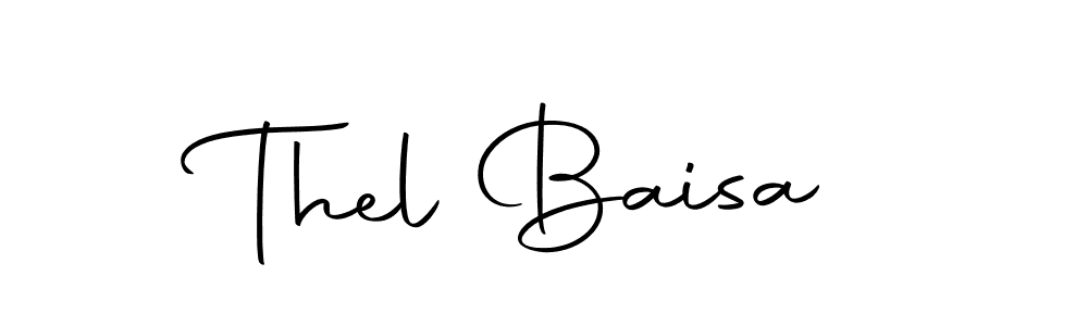 How to make Thel Baisa name signature. Use Autography-DOLnW style for creating short signs online. This is the latest handwritten sign. Thel Baisa signature style 10 images and pictures png