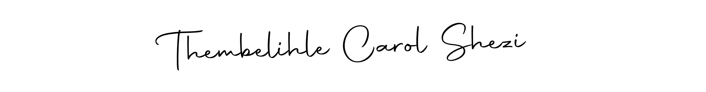 The best way (Autography-DOLnW) to make a short signature is to pick only two or three words in your name. The name Thembelihle Carol Shezi include a total of six letters. For converting this name. Thembelihle Carol Shezi signature style 10 images and pictures png