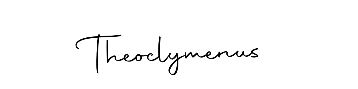 Make a beautiful signature design for name Theoclymenus. With this signature (Autography-DOLnW) style, you can create a handwritten signature for free. Theoclymenus signature style 10 images and pictures png