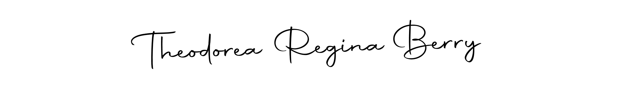 Make a beautiful signature design for name Theodorea Regina Berry. With this signature (Autography-DOLnW) style, you can create a handwritten signature for free. Theodorea Regina Berry signature style 10 images and pictures png