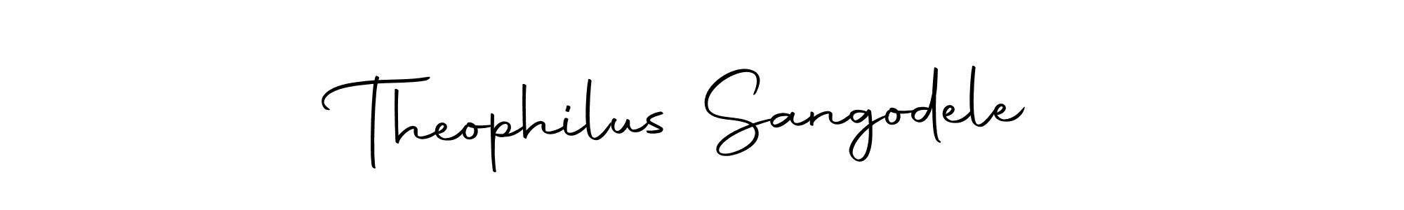 The best way (Autography-DOLnW) to make a short signature is to pick only two or three words in your name. The name Theophilus Sangodele include a total of six letters. For converting this name. Theophilus Sangodele signature style 10 images and pictures png