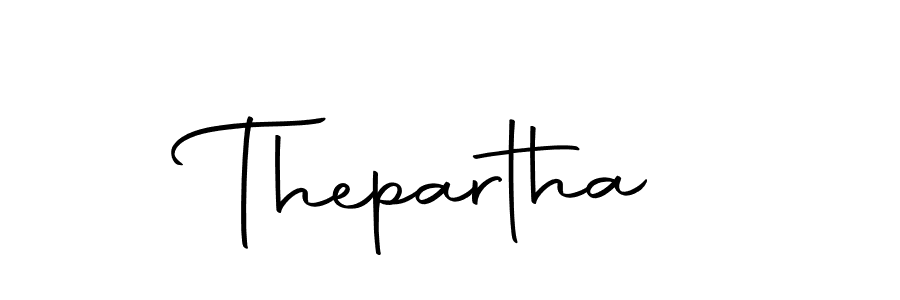 Create a beautiful signature design for name Thepartha. With this signature (Autography-DOLnW) fonts, you can make a handwritten signature for free. Thepartha signature style 10 images and pictures png