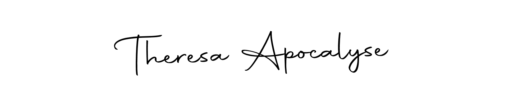 You should practise on your own different ways (Autography-DOLnW) to write your name (Theresa Apocalyse) in signature. don't let someone else do it for you. Theresa Apocalyse signature style 10 images and pictures png