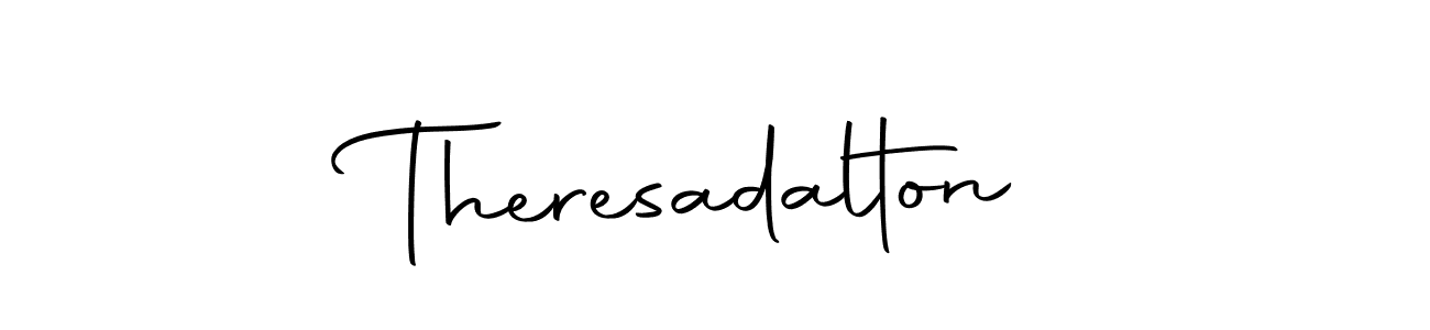 Design your own signature with our free online signature maker. With this signature software, you can create a handwritten (Autography-DOLnW) signature for name Theresadalton. Theresadalton signature style 10 images and pictures png