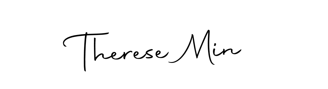 How to make Therese Min name signature. Use Autography-DOLnW style for creating short signs online. This is the latest handwritten sign. Therese Min signature style 10 images and pictures png