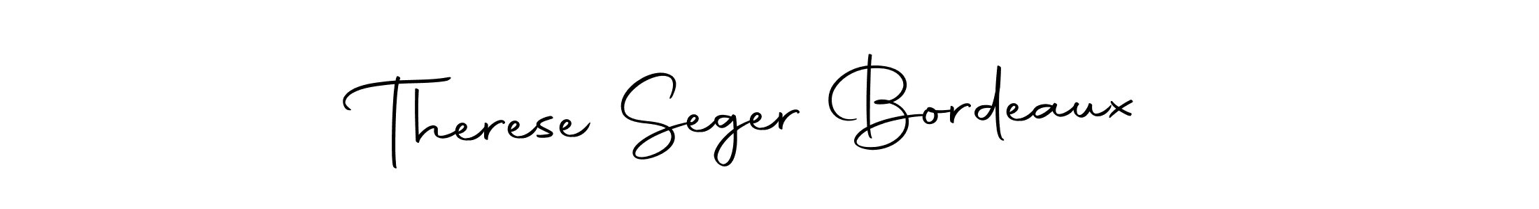 Therese Seger Bordeaux stylish signature style. Best Handwritten Sign (Autography-DOLnW) for my name. Handwritten Signature Collection Ideas for my name Therese Seger Bordeaux. Therese Seger Bordeaux signature style 10 images and pictures png