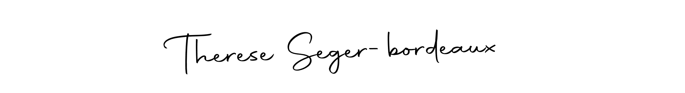 Make a beautiful signature design for name Therese Seger-bordeaux. Use this online signature maker to create a handwritten signature for free. Therese Seger-bordeaux signature style 10 images and pictures png