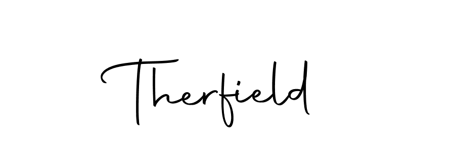 How to make Therfield name signature. Use Autography-DOLnW style for creating short signs online. This is the latest handwritten sign. Therfield signature style 10 images and pictures png