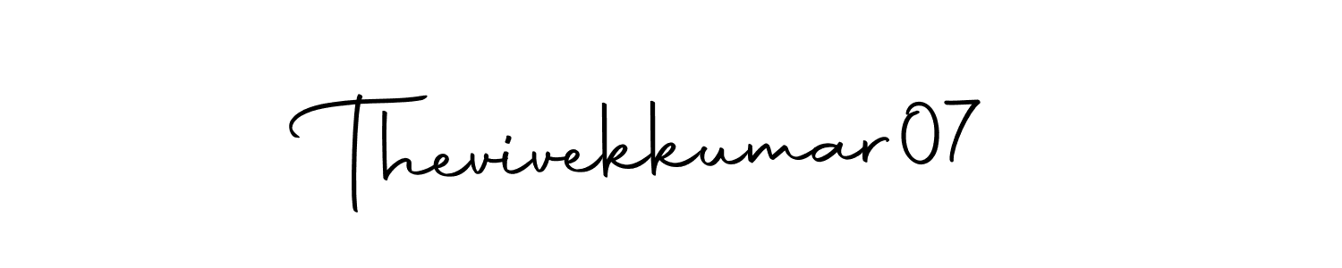 Make a beautiful signature design for name Thevivekkumar07. Use this online signature maker to create a handwritten signature for free. Thevivekkumar07 signature style 10 images and pictures png