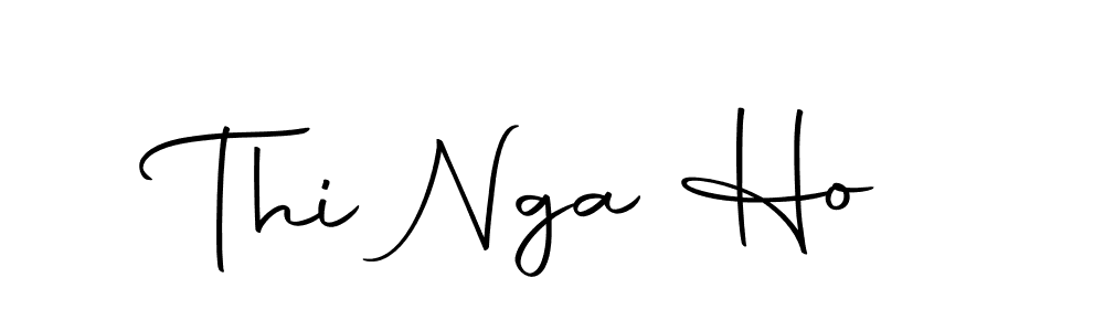 How to make Thi Nga Ho name signature. Use Autography-DOLnW style for creating short signs online. This is the latest handwritten sign. Thi Nga Ho signature style 10 images and pictures png