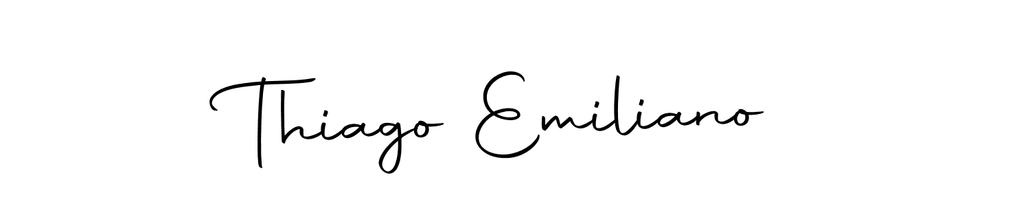 How to make Thiago Emiliano name signature. Use Autography-DOLnW style for creating short signs online. This is the latest handwritten sign. Thiago Emiliano signature style 10 images and pictures png
