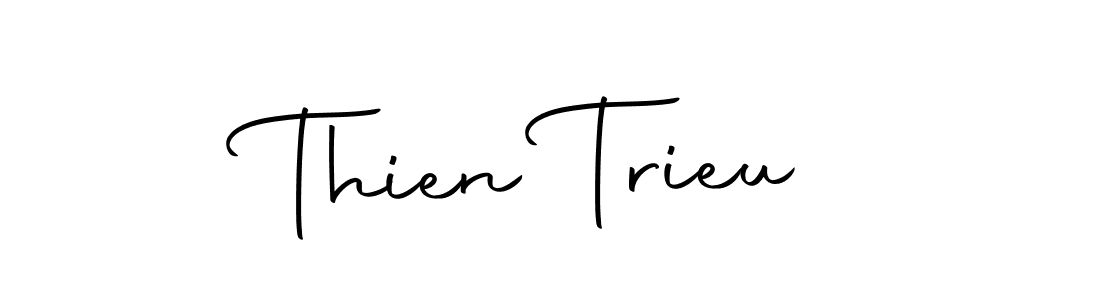 The best way (Autography-DOLnW) to make a short signature is to pick only two or three words in your name. The name Thien Trieu include a total of six letters. For converting this name. Thien Trieu signature style 10 images and pictures png