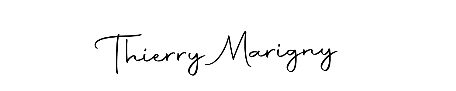 How to make Thierry Marigny name signature. Use Autography-DOLnW style for creating short signs online. This is the latest handwritten sign. Thierry Marigny signature style 10 images and pictures png
