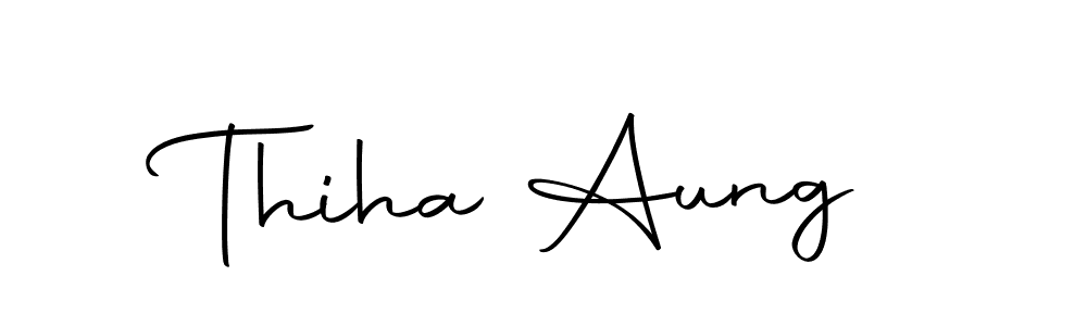 Use a signature maker to create a handwritten signature online. With this signature software, you can design (Autography-DOLnW) your own signature for name Thiha Aung. Thiha Aung signature style 10 images and pictures png