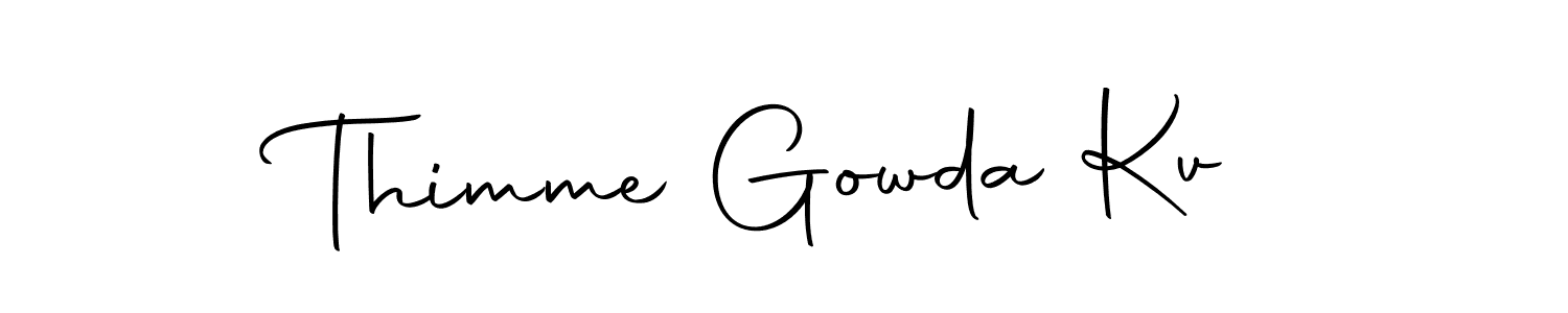 How to make Thimme Gowda Kv name signature. Use Autography-DOLnW style for creating short signs online. This is the latest handwritten sign. Thimme Gowda Kv signature style 10 images and pictures png