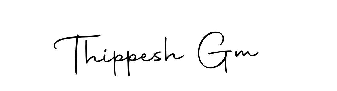 Design your own signature with our free online signature maker. With this signature software, you can create a handwritten (Autography-DOLnW) signature for name Thippesh Gm. Thippesh Gm signature style 10 images and pictures png