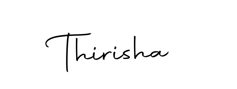 Design your own signature with our free online signature maker. With this signature software, you can create a handwritten (Autography-DOLnW) signature for name Thirisha. Thirisha signature style 10 images and pictures png