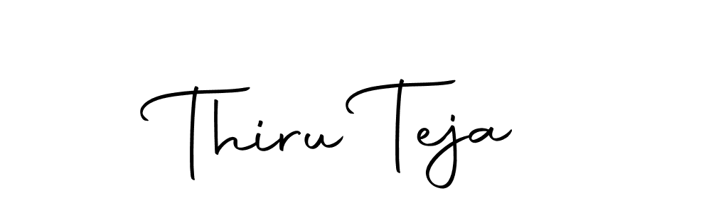 The best way (Autography-DOLnW) to make a short signature is to pick only two or three words in your name. The name Thiru Teja include a total of six letters. For converting this name. Thiru Teja signature style 10 images and pictures png