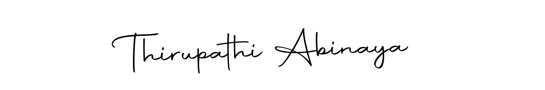 Create a beautiful signature design for name Thirupathi Abinaya. With this signature (Autography-DOLnW) fonts, you can make a handwritten signature for free. Thirupathi Abinaya signature style 10 images and pictures png
