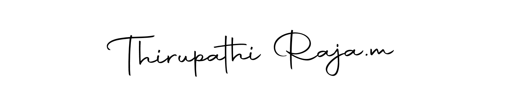 The best way (Autography-DOLnW) to make a short signature is to pick only two or three words in your name. The name Thirupathi Raja.m include a total of six letters. For converting this name. Thirupathi Raja.m signature style 10 images and pictures png