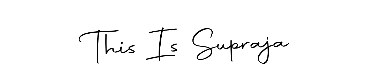 You can use this online signature creator to create a handwritten signature for the name This Is Supraja. This is the best online autograph maker. This Is Supraja signature style 10 images and pictures png
