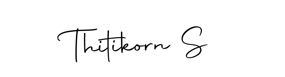 Create a beautiful signature design for name Thitikorn S. With this signature (Autography-DOLnW) fonts, you can make a handwritten signature for free. Thitikorn S signature style 10 images and pictures png