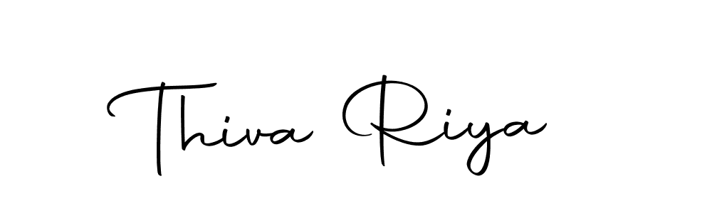 Design your own signature with our free online signature maker. With this signature software, you can create a handwritten (Autography-DOLnW) signature for name Thiva Riya. Thiva Riya signature style 10 images and pictures png