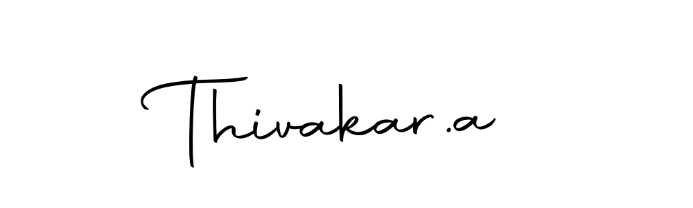 Use a signature maker to create a handwritten signature online. With this signature software, you can design (Autography-DOLnW) your own signature for name Thivakar.a. Thivakar.a signature style 10 images and pictures png