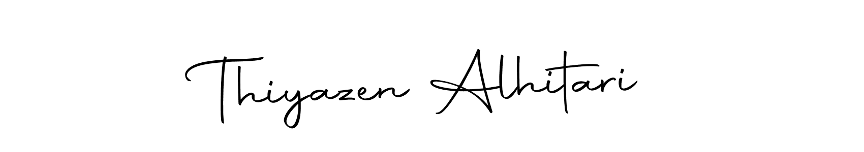 Create a beautiful signature design for name Thiyazen Alhitari. With this signature (Autography-DOLnW) fonts, you can make a handwritten signature for free. Thiyazen Alhitari signature style 10 images and pictures png