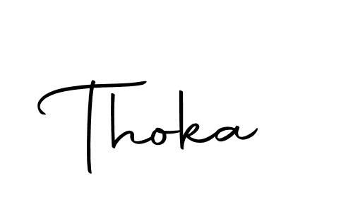 Make a beautiful signature design for name Thoka. Use this online signature maker to create a handwritten signature for free. Thoka signature style 10 images and pictures png