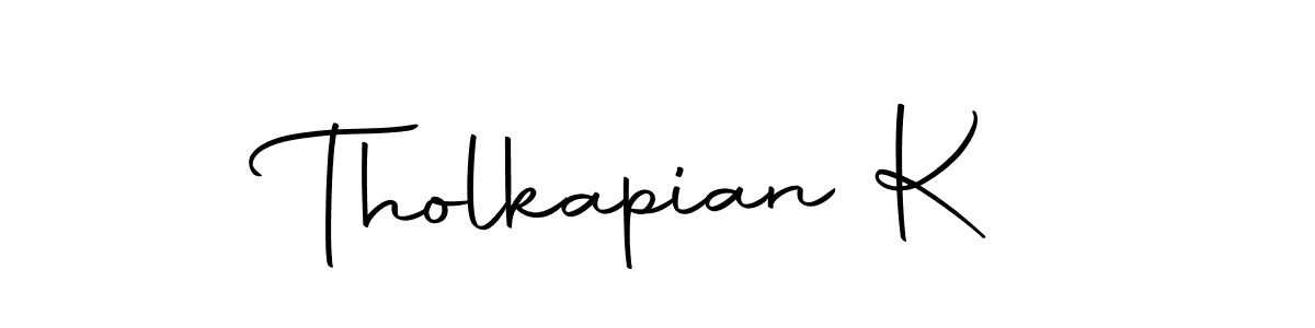 Create a beautiful signature design for name Tholkapian K. With this signature (Autography-DOLnW) fonts, you can make a handwritten signature for free. Tholkapian K signature style 10 images and pictures png