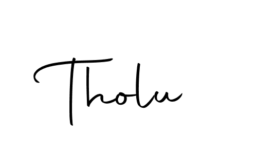 Use a signature maker to create a handwritten signature online. With this signature software, you can design (Autography-DOLnW) your own signature for name Tholu. Tholu signature style 10 images and pictures png