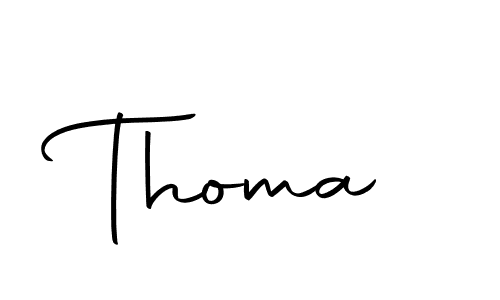 Design your own signature with our free online signature maker. With this signature software, you can create a handwritten (Autography-DOLnW) signature for name Thoma. Thoma signature style 10 images and pictures png