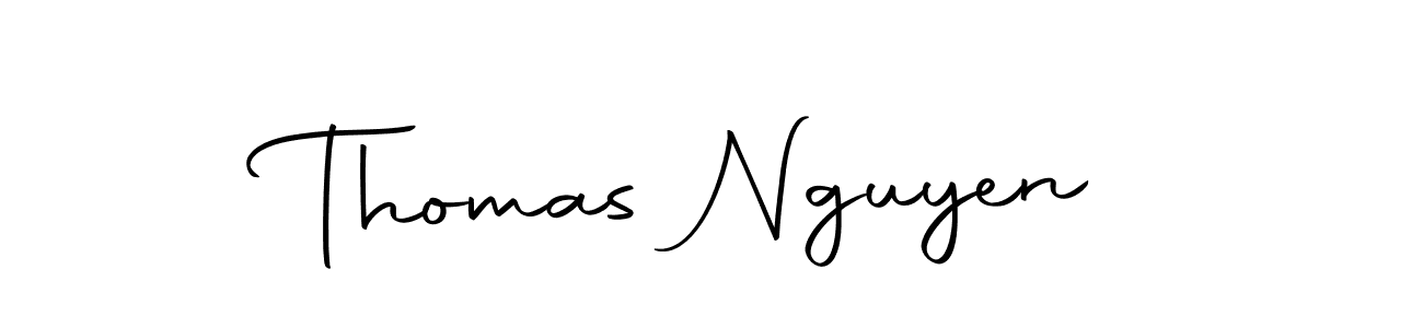 How to make Thomas Nguyen name signature. Use Autography-DOLnW style for creating short signs online. This is the latest handwritten sign. Thomas Nguyen signature style 10 images and pictures png