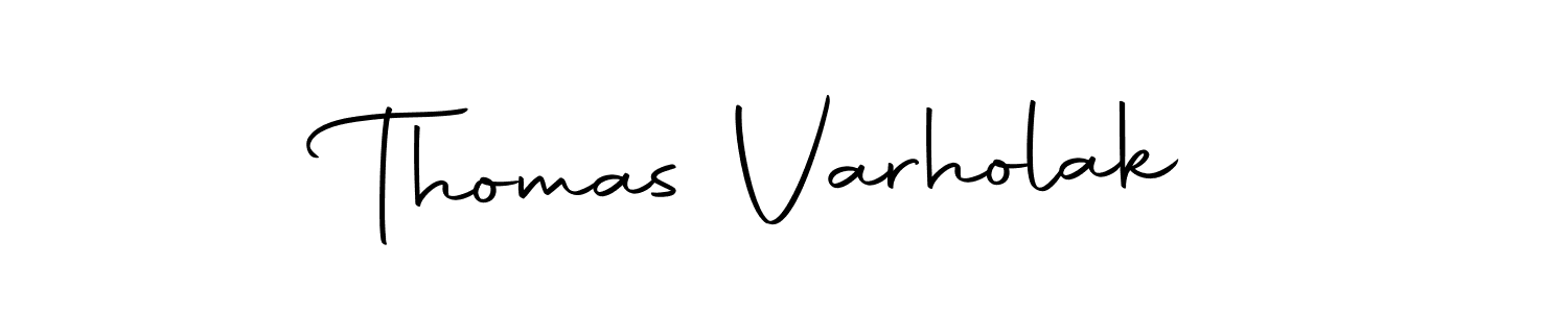 Make a beautiful signature design for name Thomas Varholak. With this signature (Autography-DOLnW) style, you can create a handwritten signature for free. Thomas Varholak signature style 10 images and pictures png