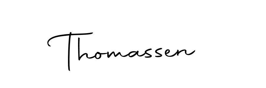 Create a beautiful signature design for name Thomassen. With this signature (Autography-DOLnW) fonts, you can make a handwritten signature for free. Thomassen signature style 10 images and pictures png