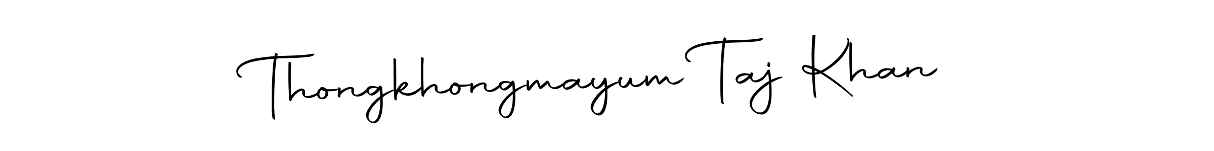 You should practise on your own different ways (Autography-DOLnW) to write your name (Thongkhongmayum Taj Khan) in signature. don't let someone else do it for you. Thongkhongmayum Taj Khan signature style 10 images and pictures png