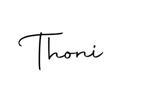 Design your own signature with our free online signature maker. With this signature software, you can create a handwritten (Autography-DOLnW) signature for name Thoni. Thoni signature style 10 images and pictures png