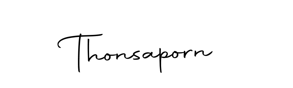 You should practise on your own different ways (Autography-DOLnW) to write your name (Thonsaporn) in signature. don't let someone else do it for you. Thonsaporn signature style 10 images and pictures png
