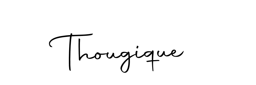 How to make Thougique signature? Autography-DOLnW is a professional autograph style. Create handwritten signature for Thougique name. Thougique signature style 10 images and pictures png