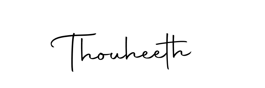 Make a beautiful signature design for name Thouheeth. Use this online signature maker to create a handwritten signature for free. Thouheeth signature style 10 images and pictures png