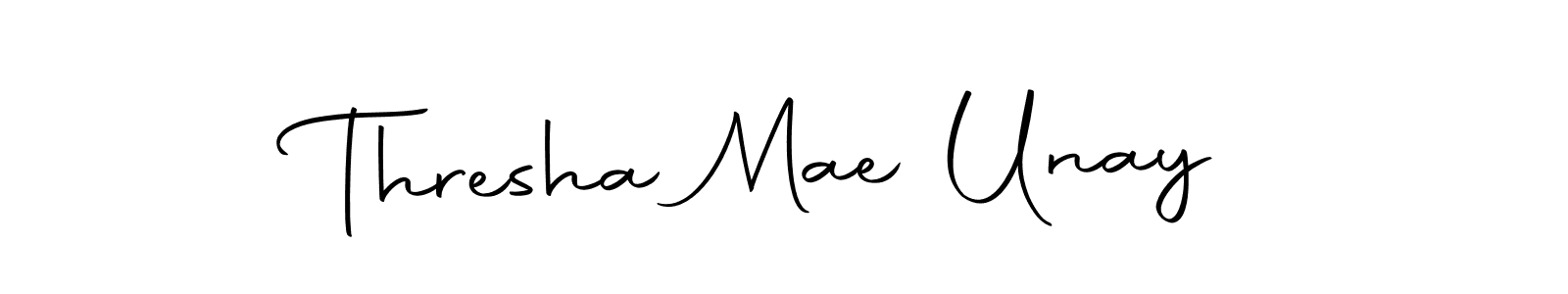 Make a beautiful signature design for name Thresha Mae Unay. With this signature (Autography-DOLnW) style, you can create a handwritten signature for free. Thresha Mae Unay signature style 10 images and pictures png