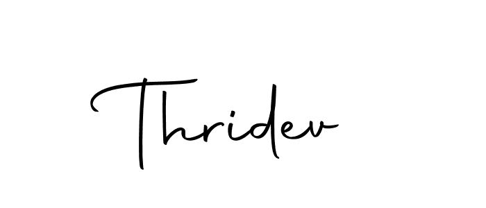 Use a signature maker to create a handwritten signature online. With this signature software, you can design (Autography-DOLnW) your own signature for name Thridev. Thridev signature style 10 images and pictures png